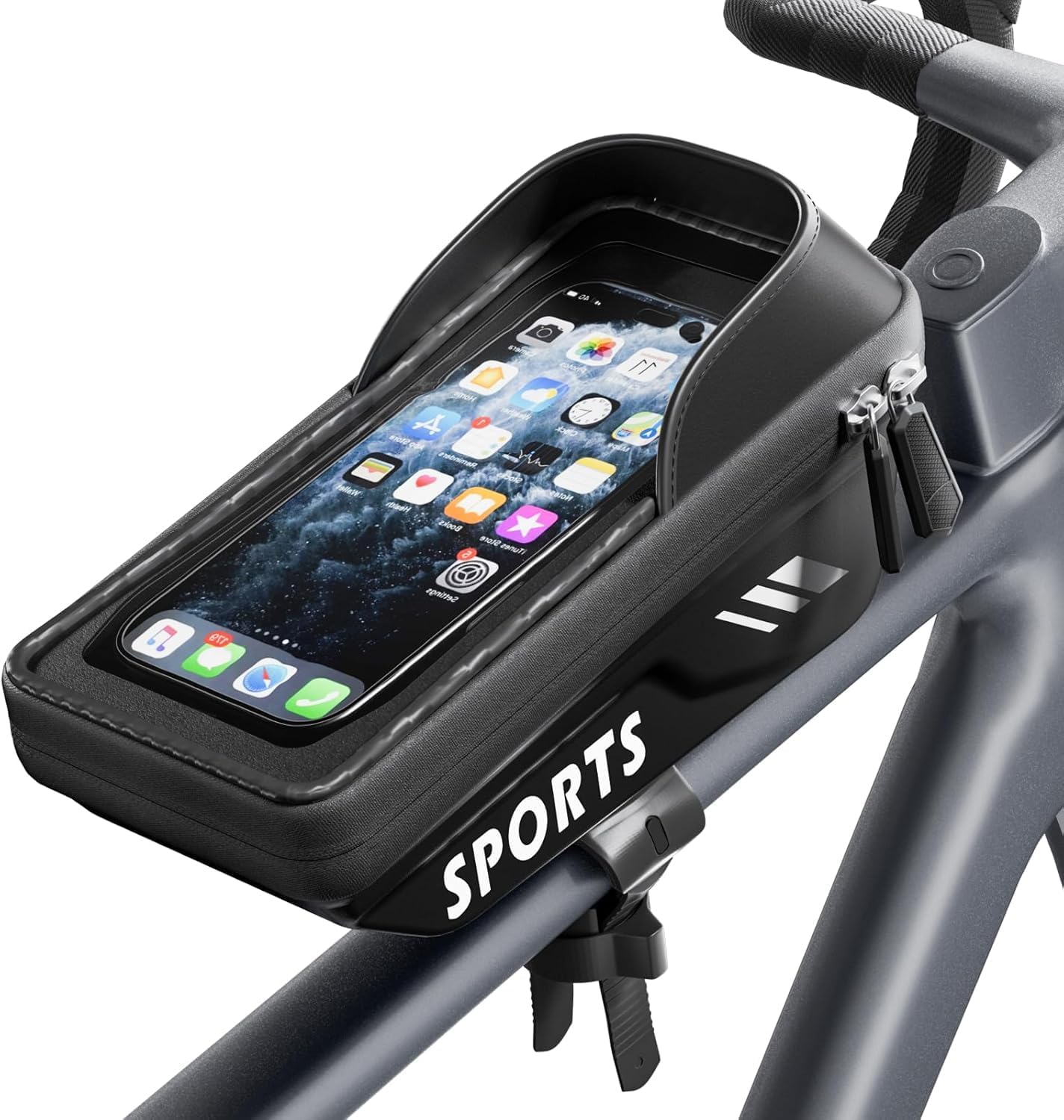Povlen Waterproof Bike Frame Bag with Phone Holder