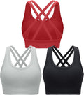 RUNNING GIRL Sports Bra for Women High Support, Criss-Cross Back Padded Strappy Sports Bras Yoga Bra with Removable Cups