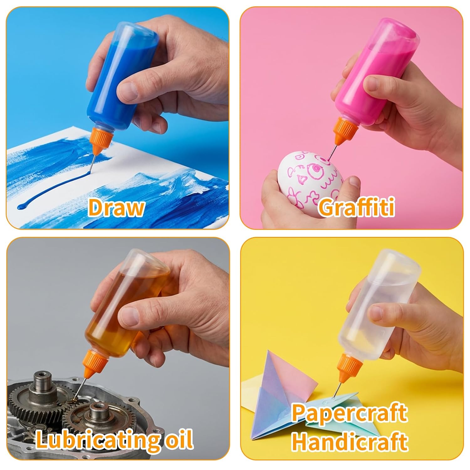 Goodma 30 Pcs Mixed Sized Precision Tip Applicator Bottles
