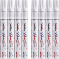 Overseas 8 White Paint Pens Permanent Markers, Oil Based Paint Markers