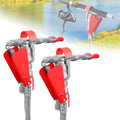 Automatic Spring Fishing Rod Holder 2 Pack - Stainless Steel for Ground Support Brackets, Adjustable Sensitivity & Folding Fish Pole Rack
