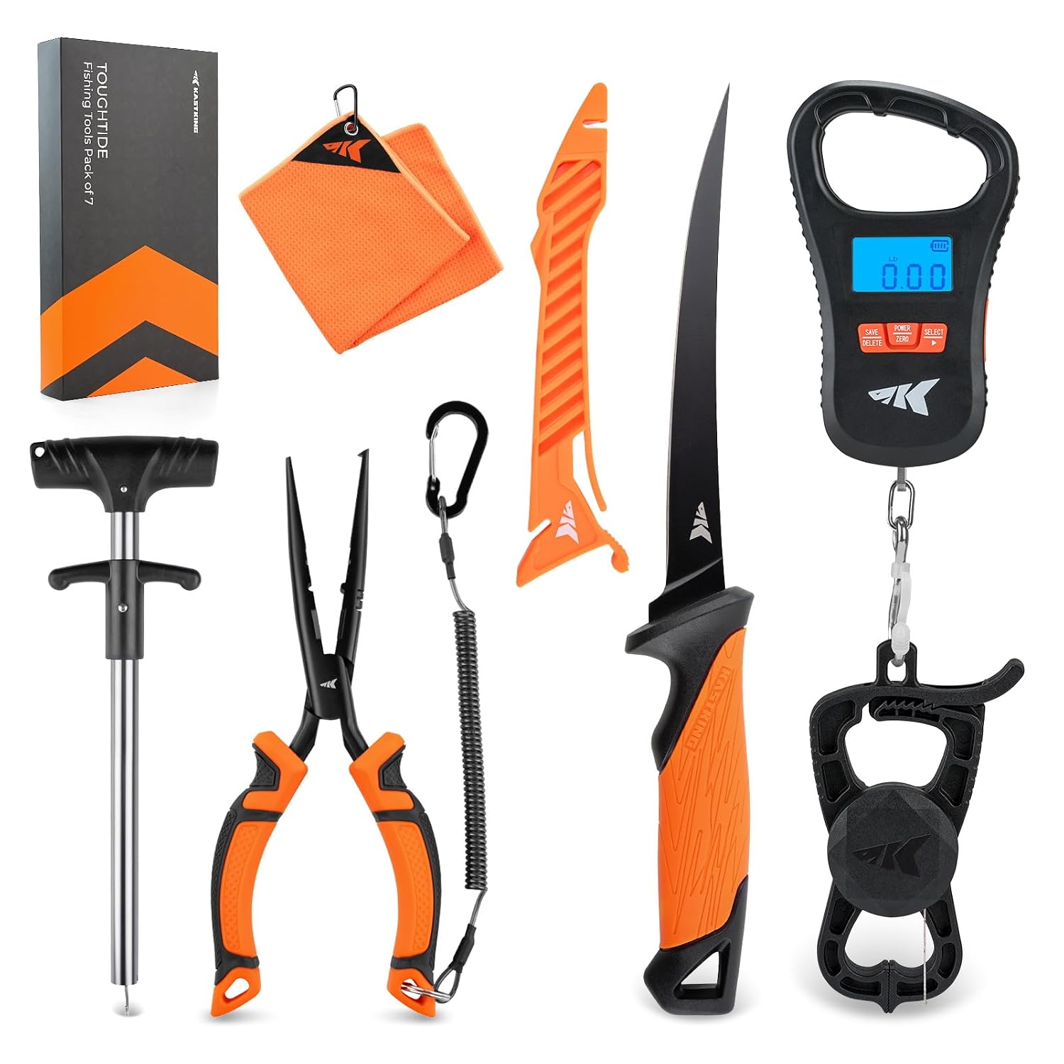 KastKing ToughTide 7pc Fishing Tool Kit, Fishing Gear and Gifts for Men