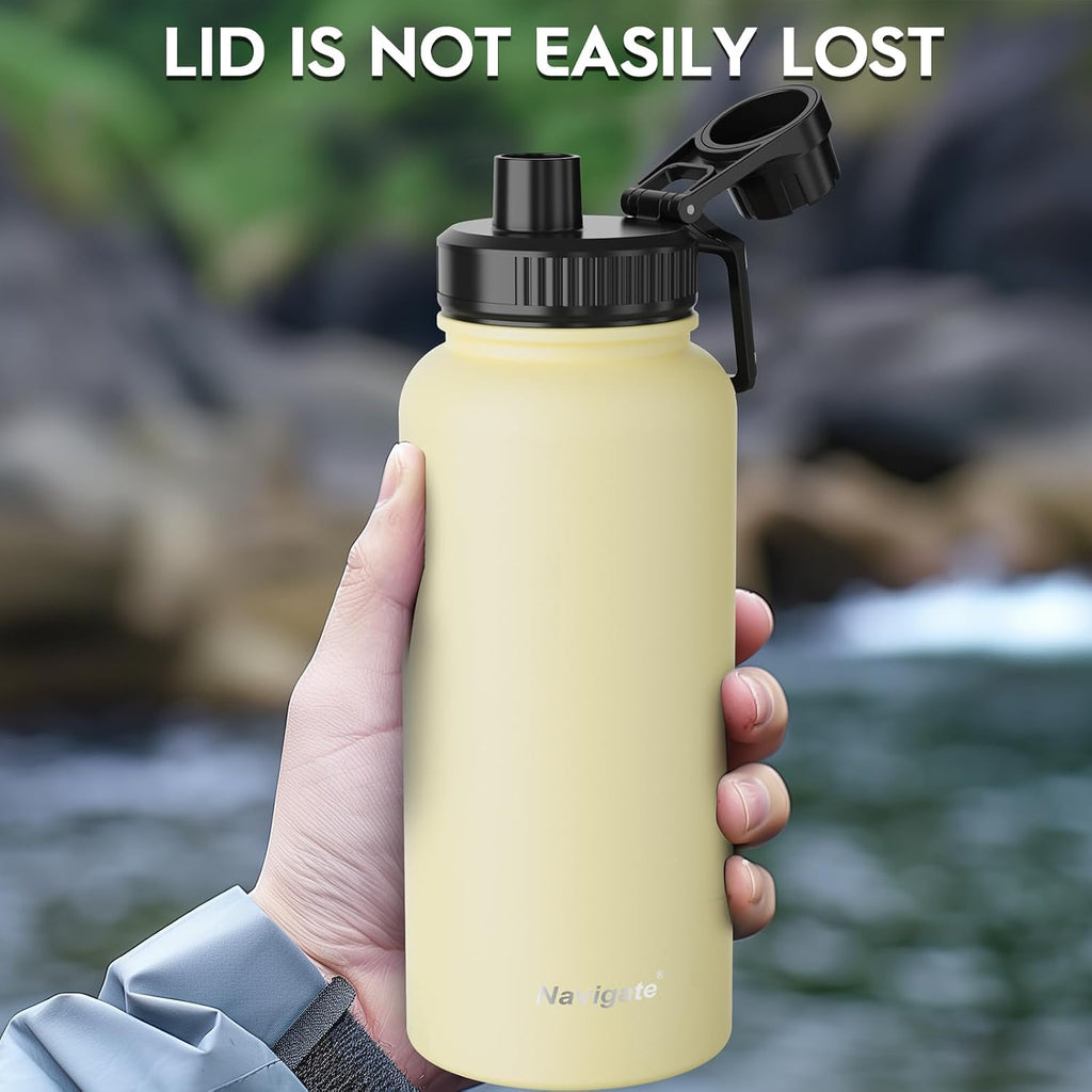 Navigate 32oz Insulated Water Bottle for Sports, Keep Cold 24H