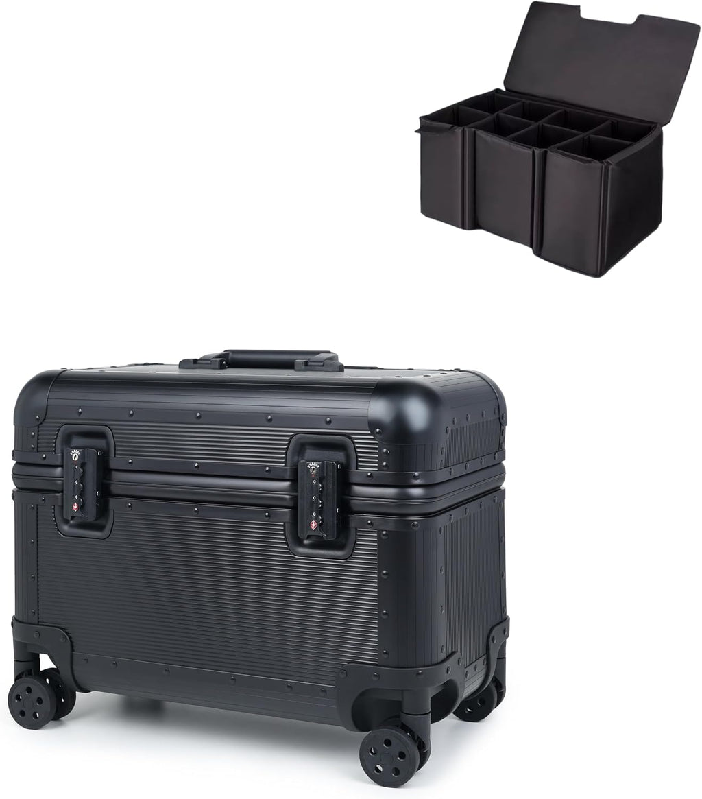Full Aluminum Carry-On Rolling Camera Bag Case