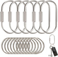 Muitcdo Brass Key Rings Bulk, Key Chain Organizer Holder for Men Women with Secure Screw Locking