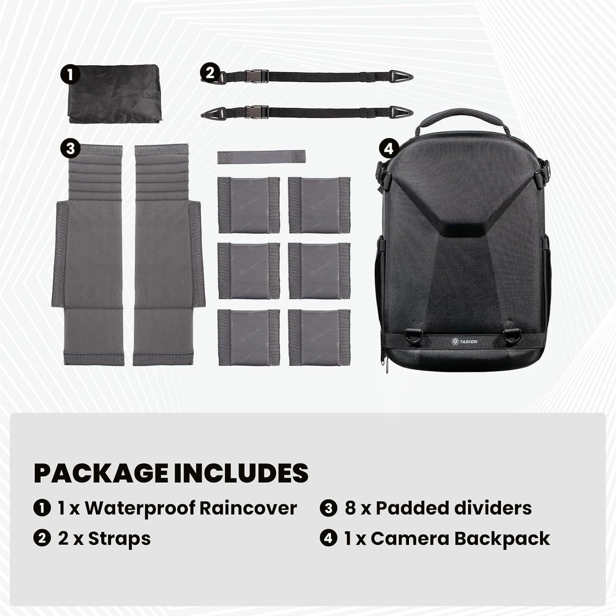 TARION Hard Shell Camera Backpack Bag for Photographers Compact 13L TRH