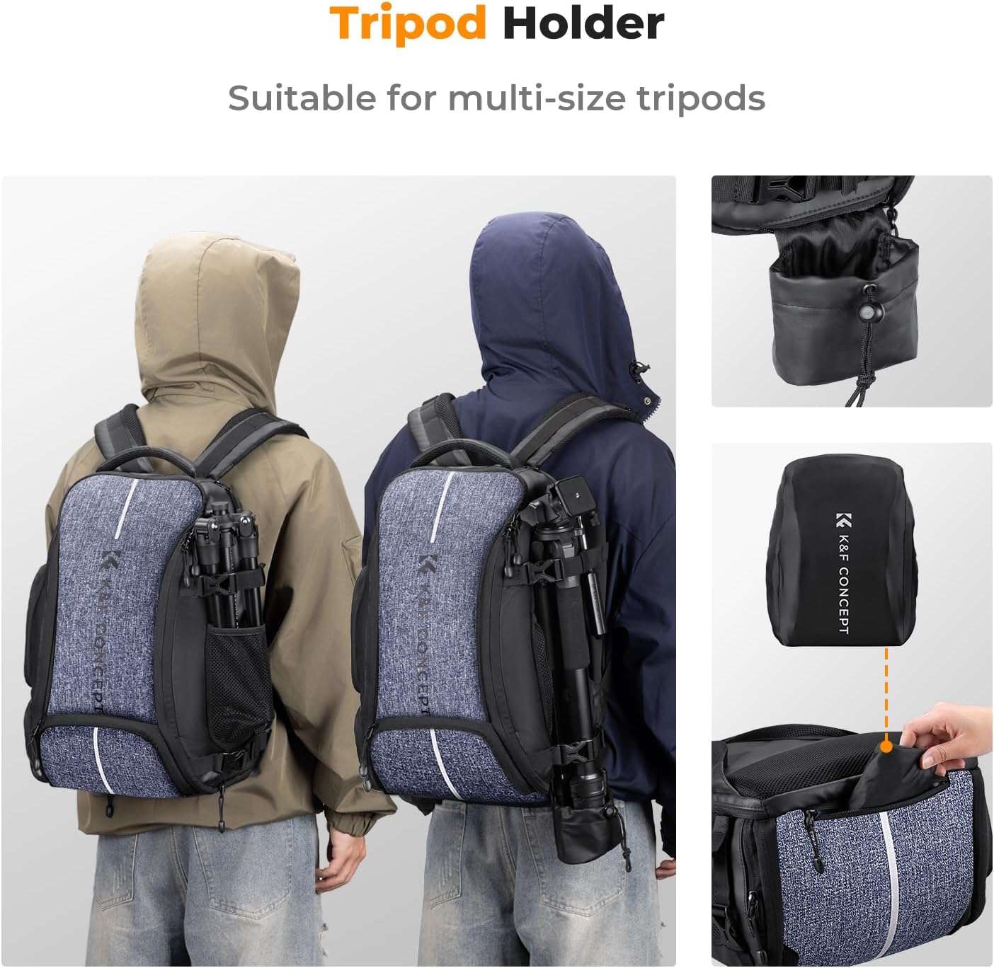 K&F CONCEPT Camera Backpack,25L Large Capacity Camera Bag for Photographers