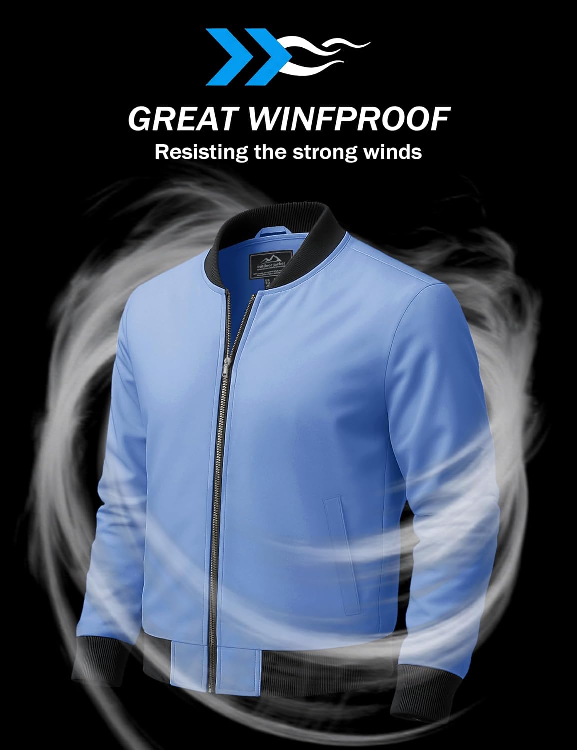 MAGCOMSEN Men's Bomber Jacket Lightweight Full Zip Windbreaker Jackets