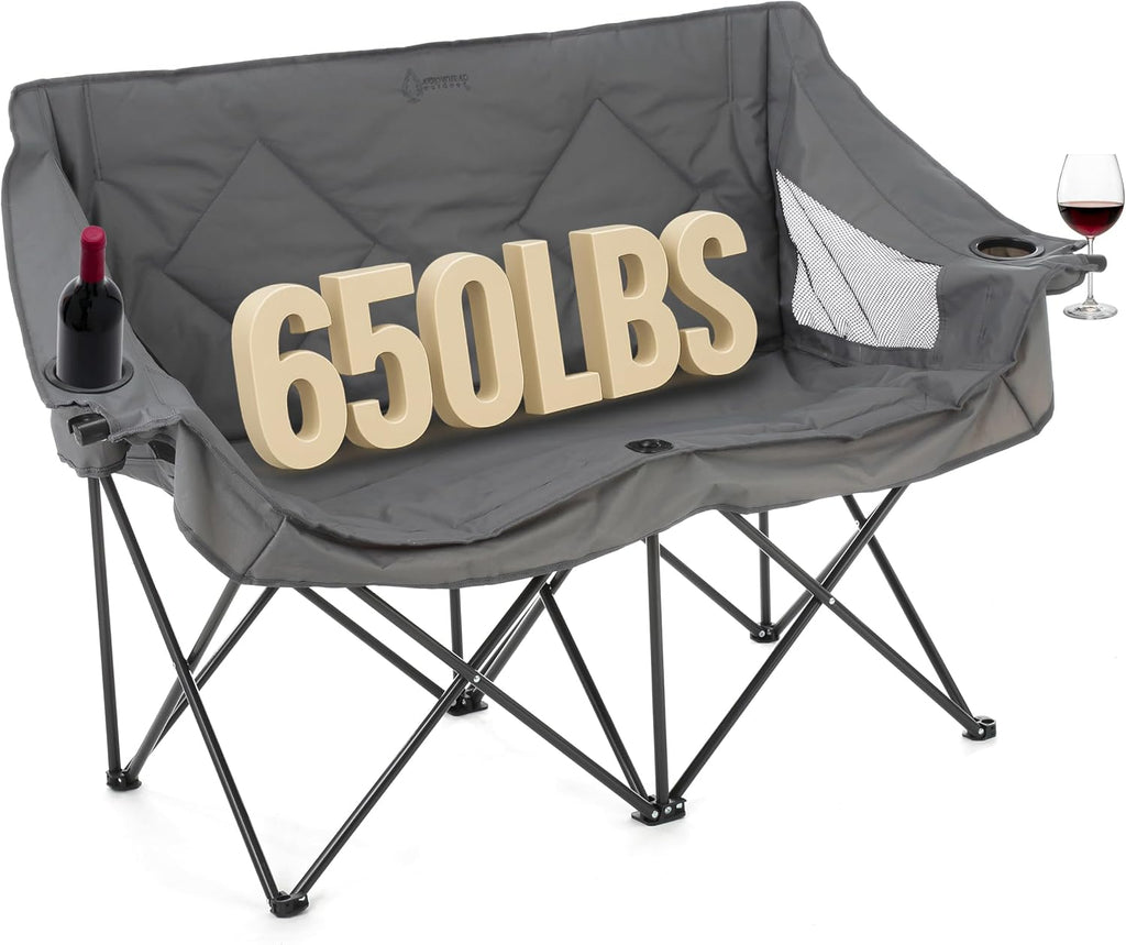 ARROWHEAD OUTDOOR Portable Folding Double Duo Camping Chair Loveseat