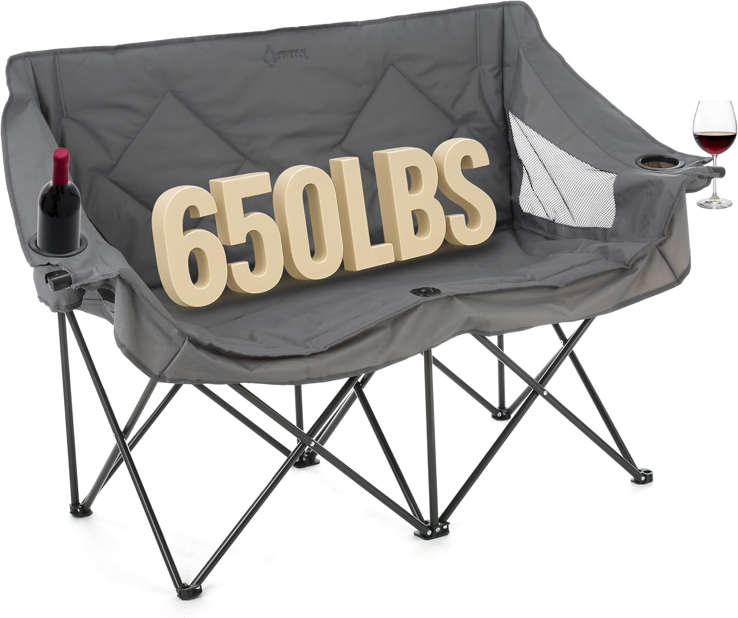 ARROWHEAD OUTDOOR Portable Folding Double Duo Camping Chair Loveseat