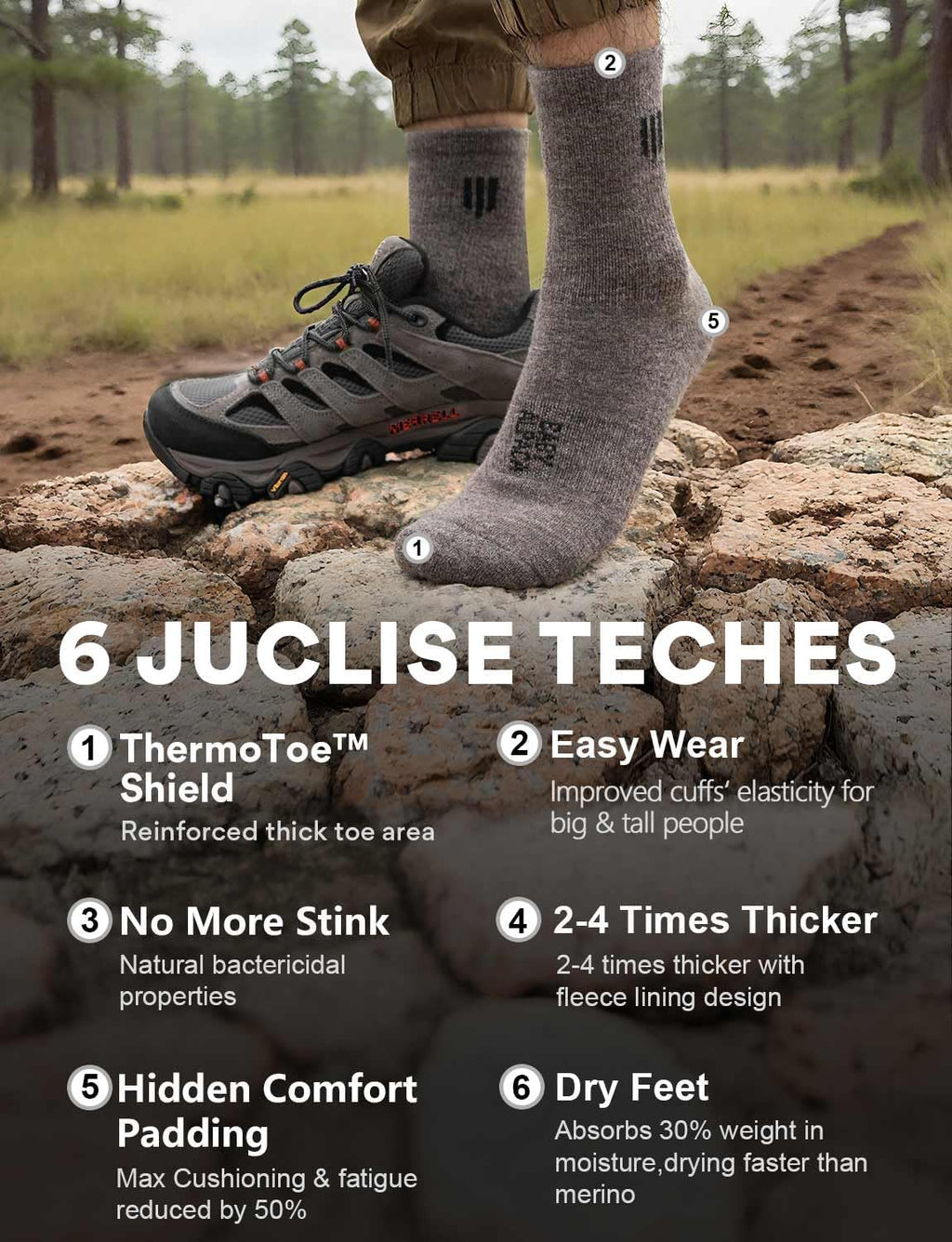 Juclise Baby Alpaca Wool Lightweight Micro Crew Socks for Men & Women