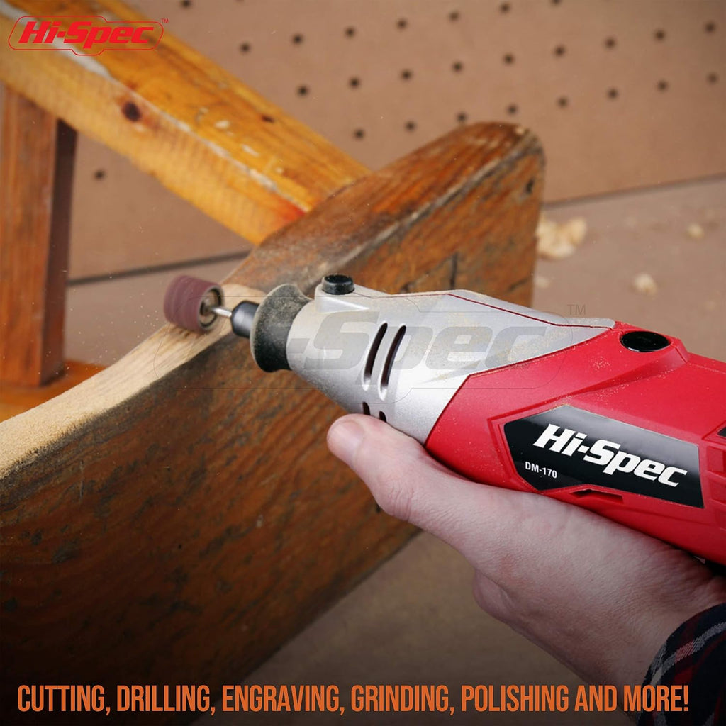 Hi-Spec Rotary Tool Kit 170W 1.4A with Dremel Compatible Bit Accessories
