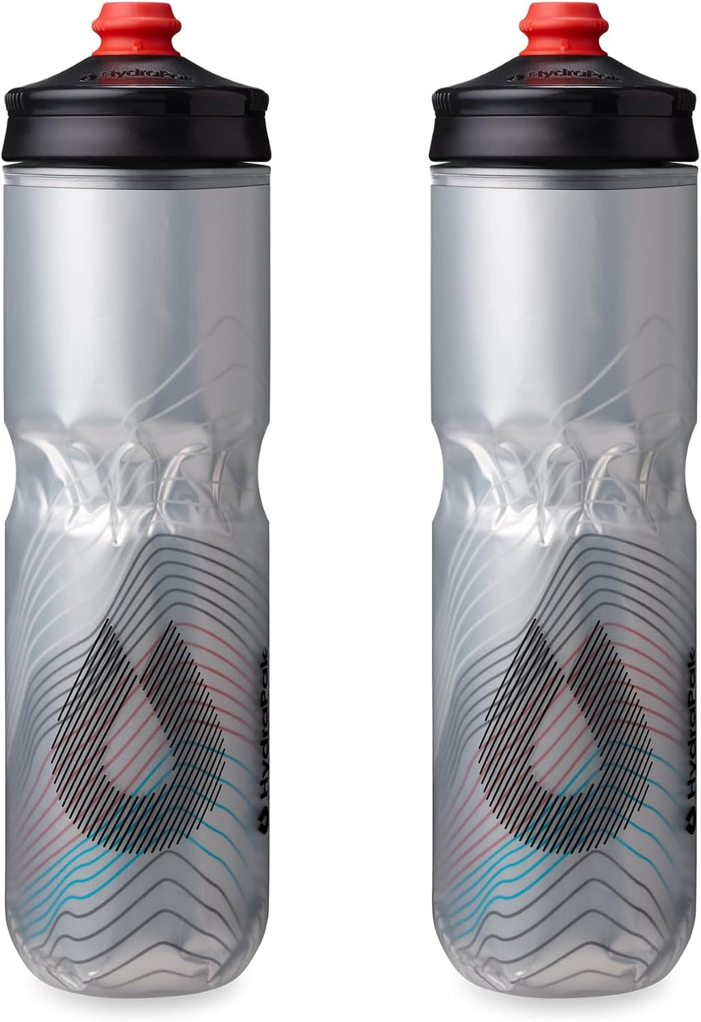 HydraPak Polar Surge Insulated Bike Water Bottle (24oz, Ascent Silver)