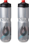 HydraPak Polar Surge Insulated Bike Water Bottle (24oz, Ascent Silver)