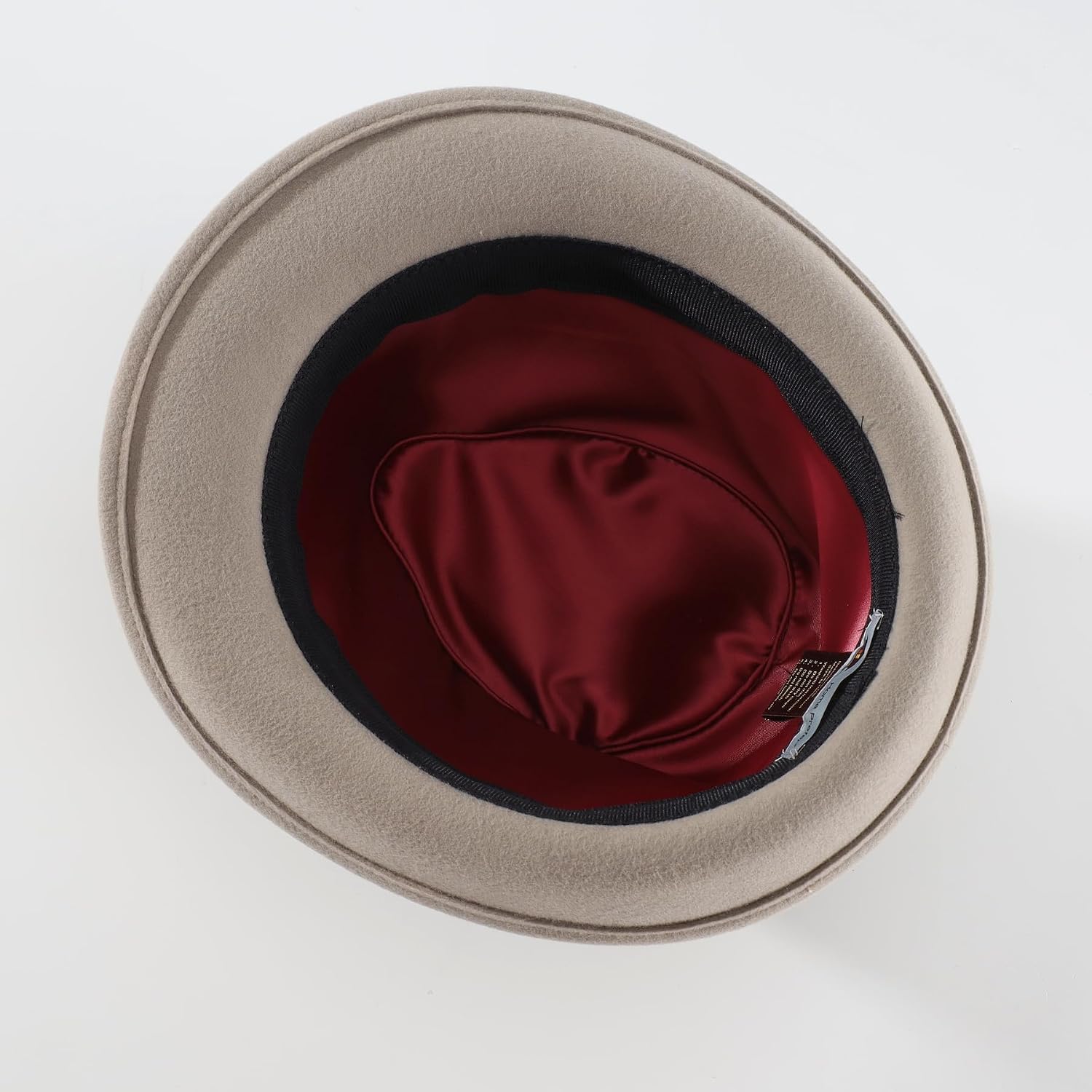 Home Prefer Men's Wool Felt Winter Hat Short Brim Fedora Hat
