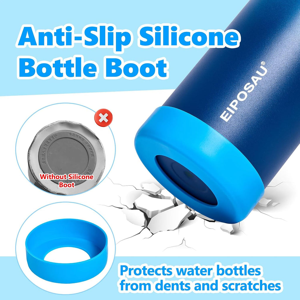 Insulated Water Bottle with Lid & Boot & Stickers, 24 oz