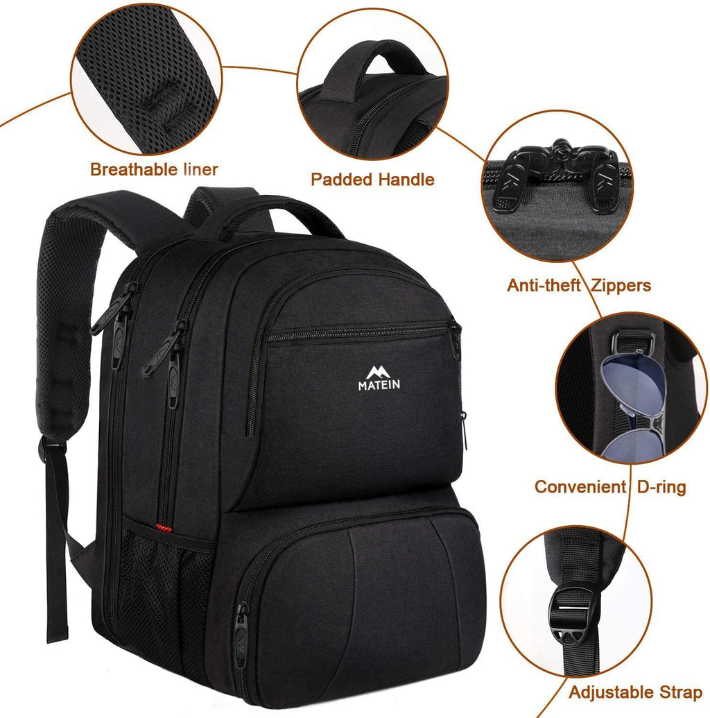 MATEIN Lunch Backpack for Men, 17 Inch Work Backpack with Lunch Compartment