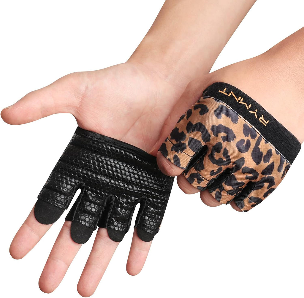 Minimal Workout Gloves for Women Men, Micro Fingerless Gym Gloves Grip Pads