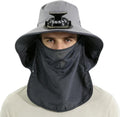 Outdoor Sun Hat Detachable Neck Face Flap UPF 50+UV Protection Visor Fishing Hats with Neck Flap for Men & Women