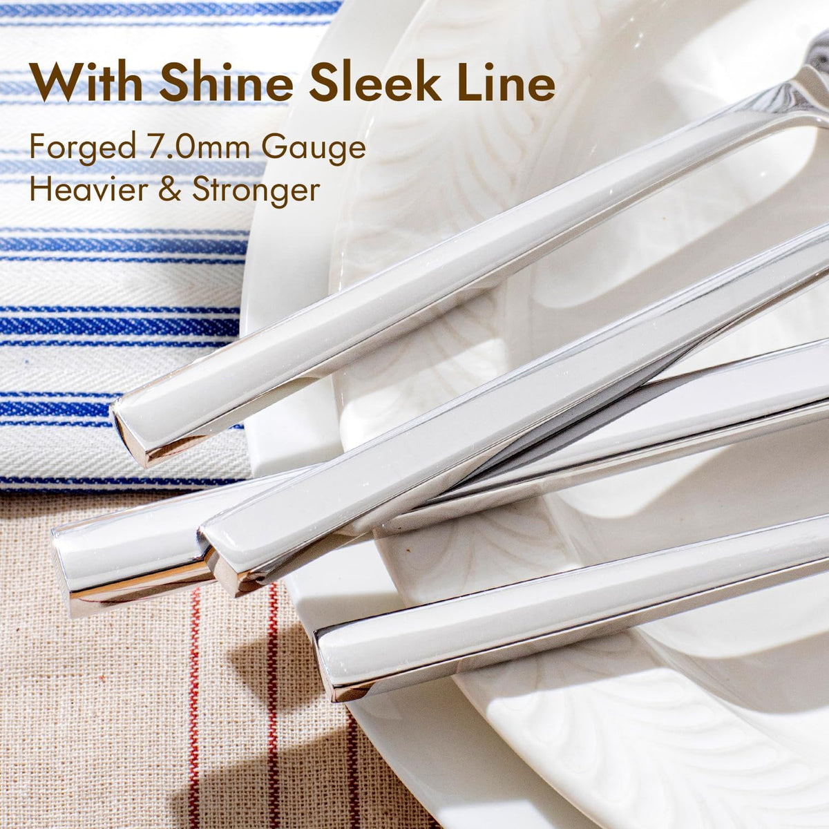 Silverware Set for 8, 40 Piece Flatware Set, Stainless Steel