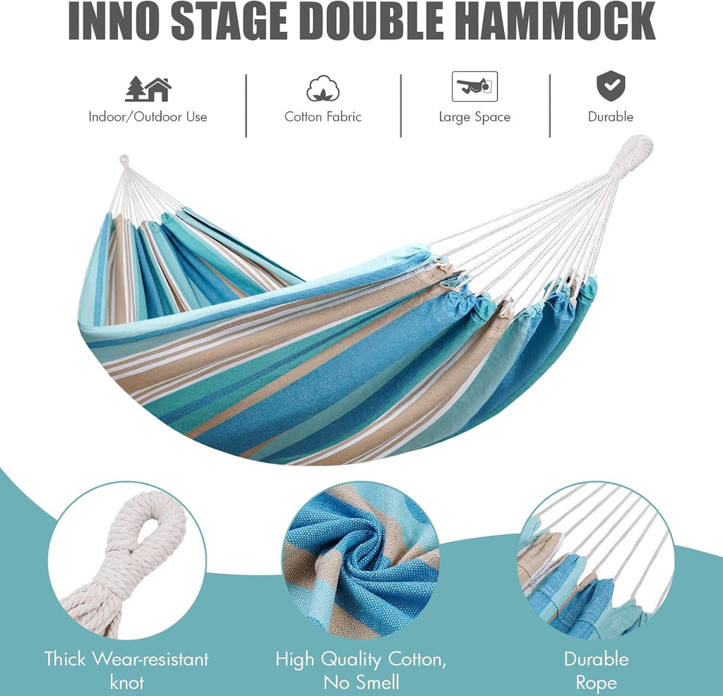 INNO STAGE Extra Large Double Hammock with Tree Straps, Carry Bag