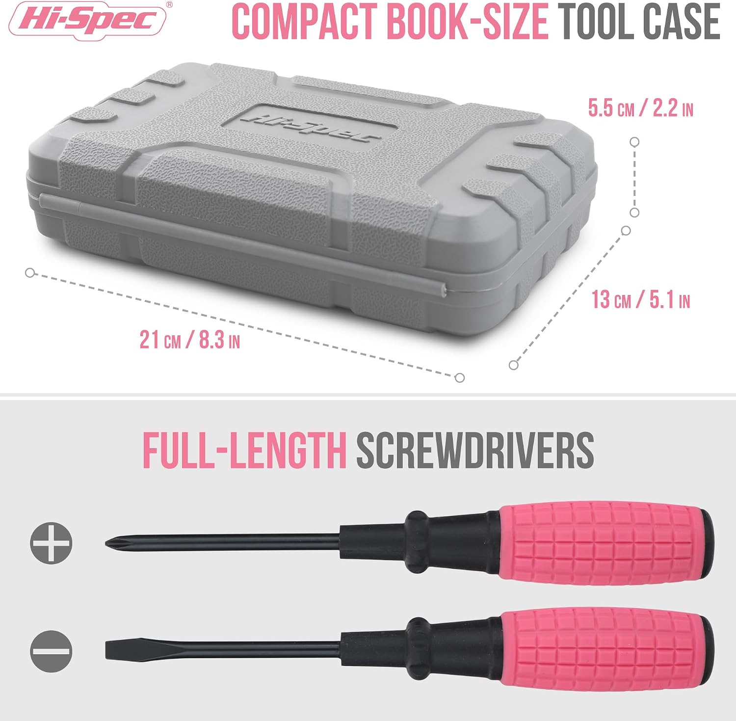 Hi-Spec Mini Tool Kit for College Dorm, Home and Office DIY, Pink