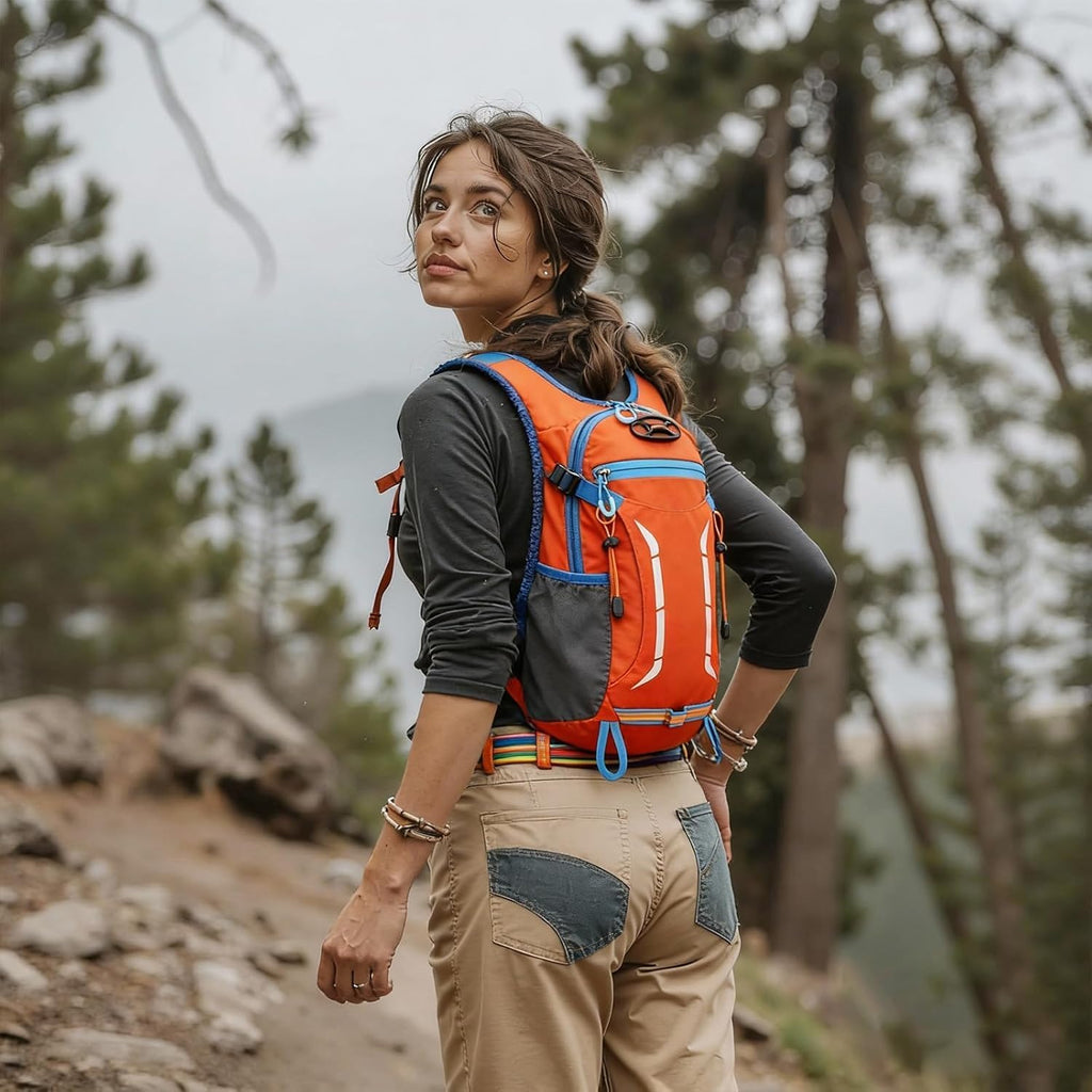 12L Hydration Backpack for Men Women,Lightweight Hydration Pack with 2L Water Bladder, Water Backpack for Cycling,Hiking,Rave,Biking and Running Outdoor Activities
