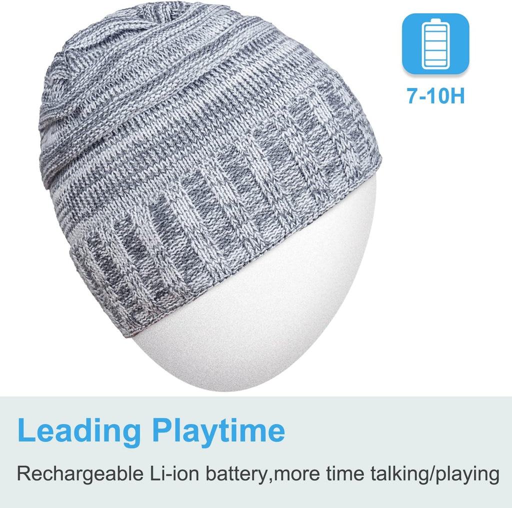 Rotibox Bluetooth Beanie Hat with Headphones for Outdoor Sports Xmas Gifts