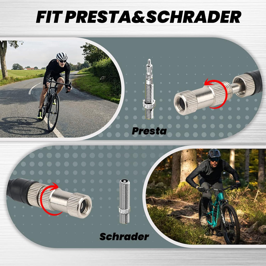 Hycline Shock Pump for Mountain Bike, High Pressure 300 Psi for Front Fork and Rear Bicycle Suspension Air Pump with Gauge Fits Schrader & Presta Tire Valve