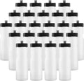 50 Strong | Bulk Water Bottles, 24-Pack, 22 oz, Sports Squeeze, Clear