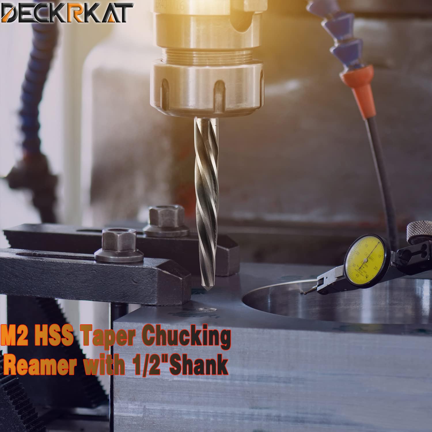1-1/2" Reamer Drill Bit for Metal, M2 HSS Taper Reamer for Steel, Alloy, Wood, Plastic to Align, Enlarge Holes – 5-Spiral Flutes,1/2"Non-Slip Shank, 38mm Car Reamer, Bridge Construction Reamer.