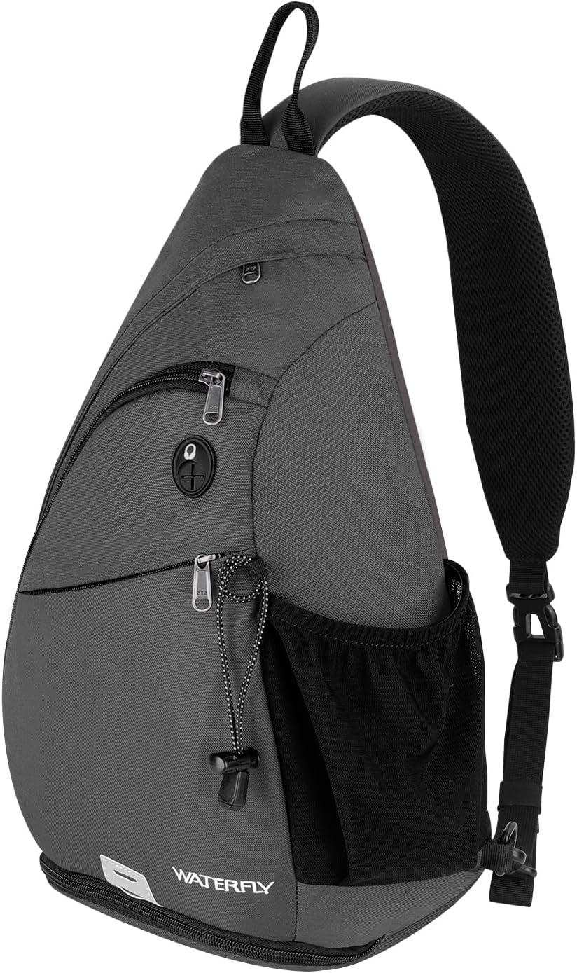 WATERFLY Large Sling Bag Crossbody Backpack Chest Pack for Men Women