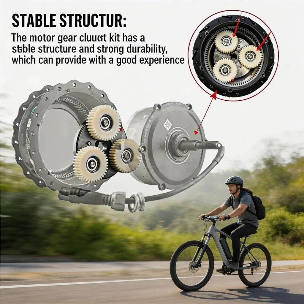 36T Solid Nylon Planetary Gear Set with 88mm Turn Clutch, E-Bike Motor Clutch Kit Replacement Compatible with Bafang, for 500W 750W Electric Bicycle Hub Motor Repair Parts