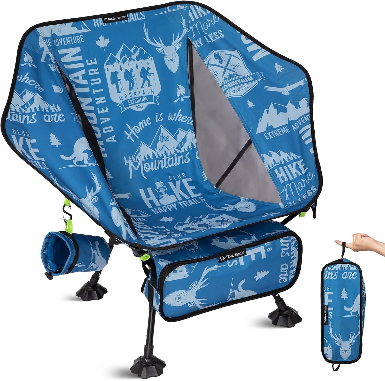 ATEPA Compact Camping Chair Ultra Lightweight Backpacking Chairs for Hiking