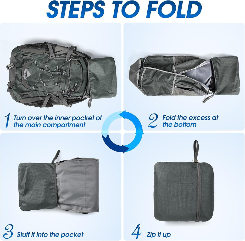 IGOLUMON Hiking Backpack 40L Packable Lightweight Camping Daypack Men Women