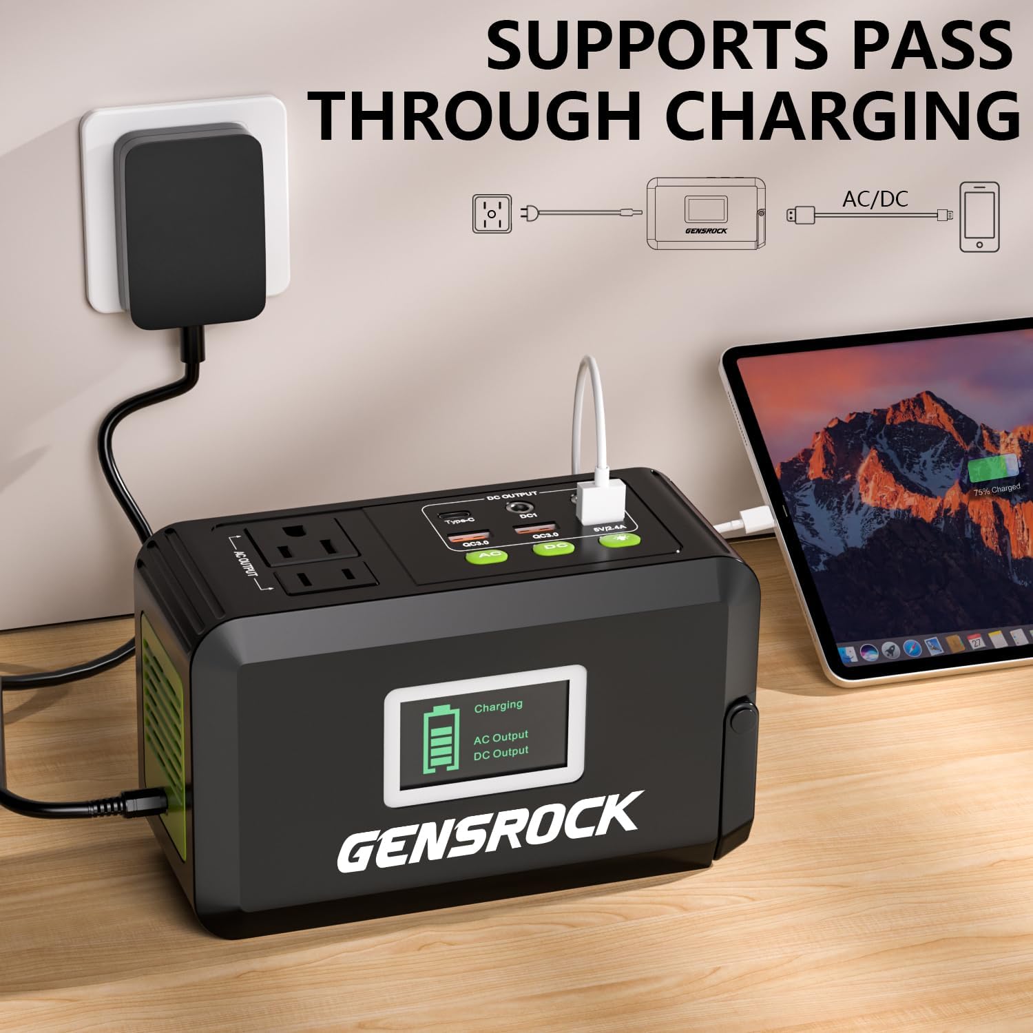 GENSROCK Portable Power Bank, 24,000mAh Portable Laptop Charger