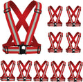 Reflective Vest, High Visibility Safety Vest Straps Reflective Gear for Night Running Walking Cycling for Men Women Kids