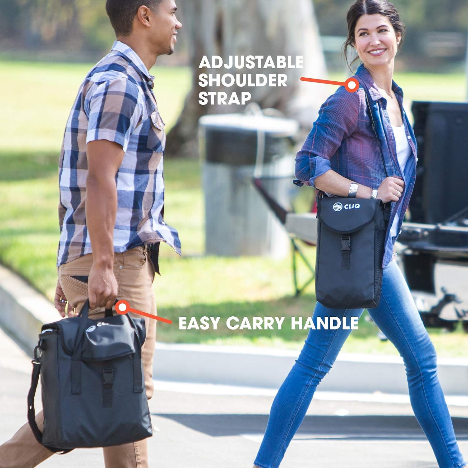 CLIQ Chair Carry Bag, Waterproof Nylon Holds 2, 4, and 6 Camping Chairs