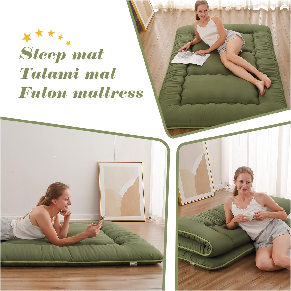 Zelladorra Japanese Floor Mattress, Futon Mattress