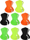 SATINIOR 8 Pack Reflective Neck Gaiters UV Protection Cooling Face Masks