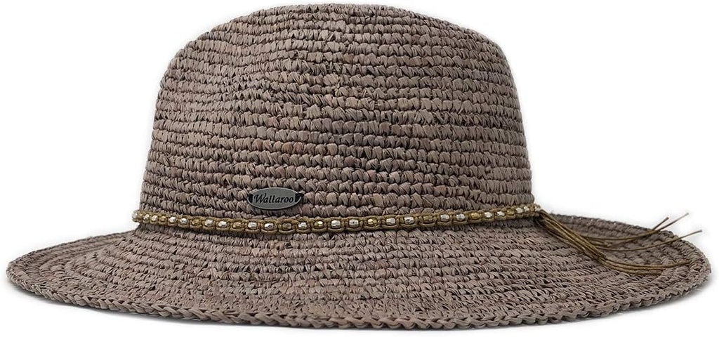 Wallaroo Hat Company – Women’s Malibu Fedora – Wide Brim Natural Fiber Sun Hat with Adjustable Sizing for Medium Crown Sizes