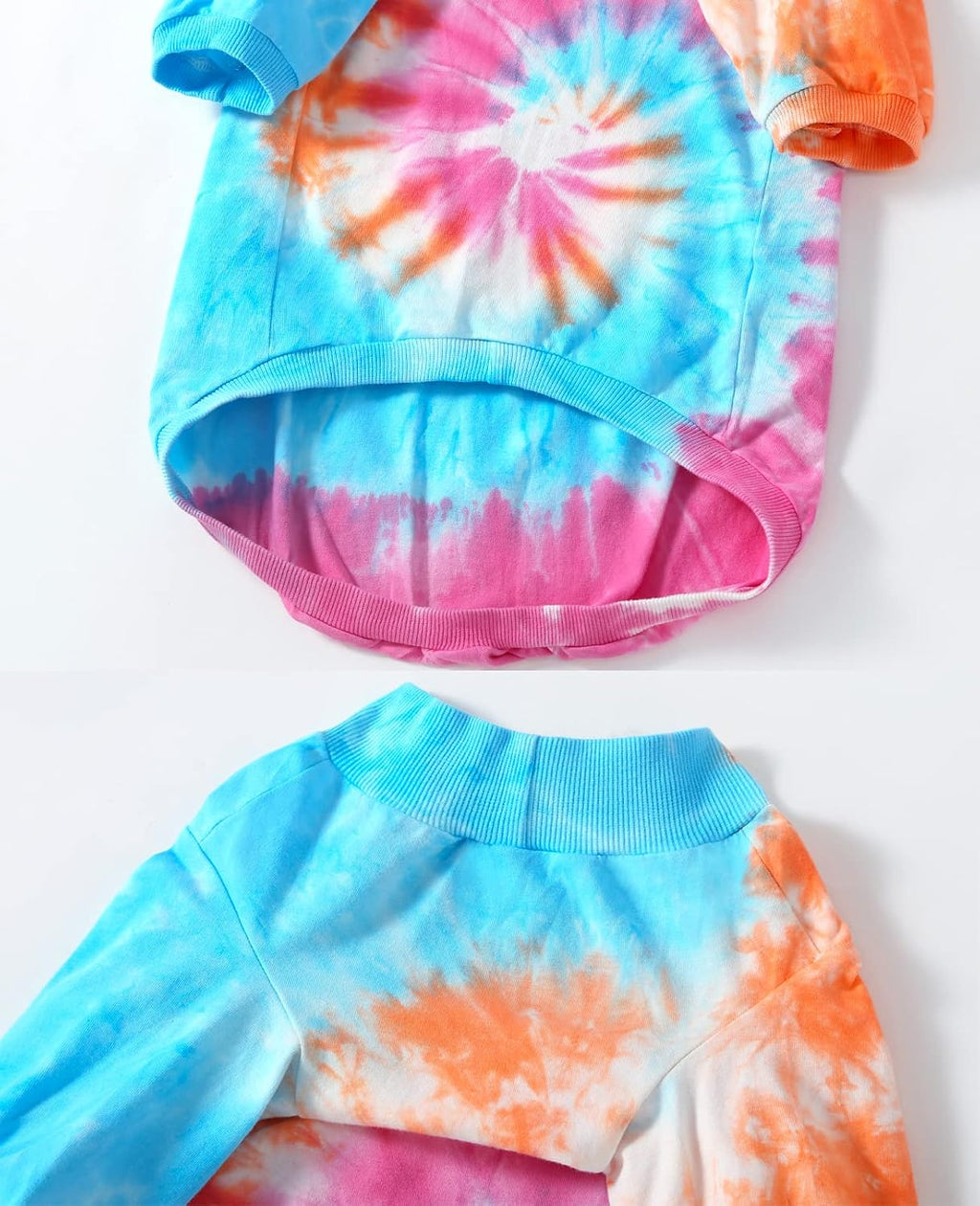 Dog Cotton Colorful Pink Orange T-Shirts Soft and Stretchy Dog Shirt Pajamas Pets Clothes for Extra Large Dogs(3XL PinkOrange)