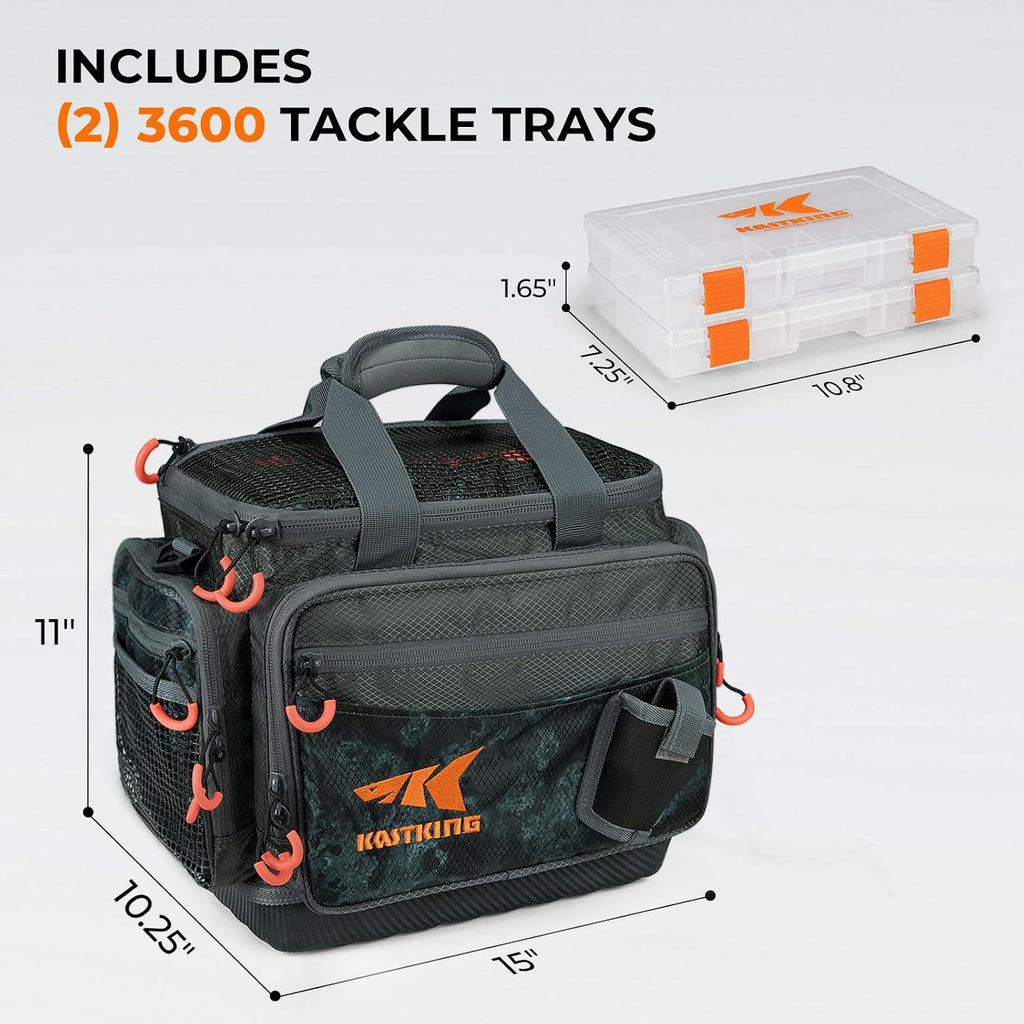 KastKing Bait Boss Tackle Bag, Saltwater Resistant Fishing Bag