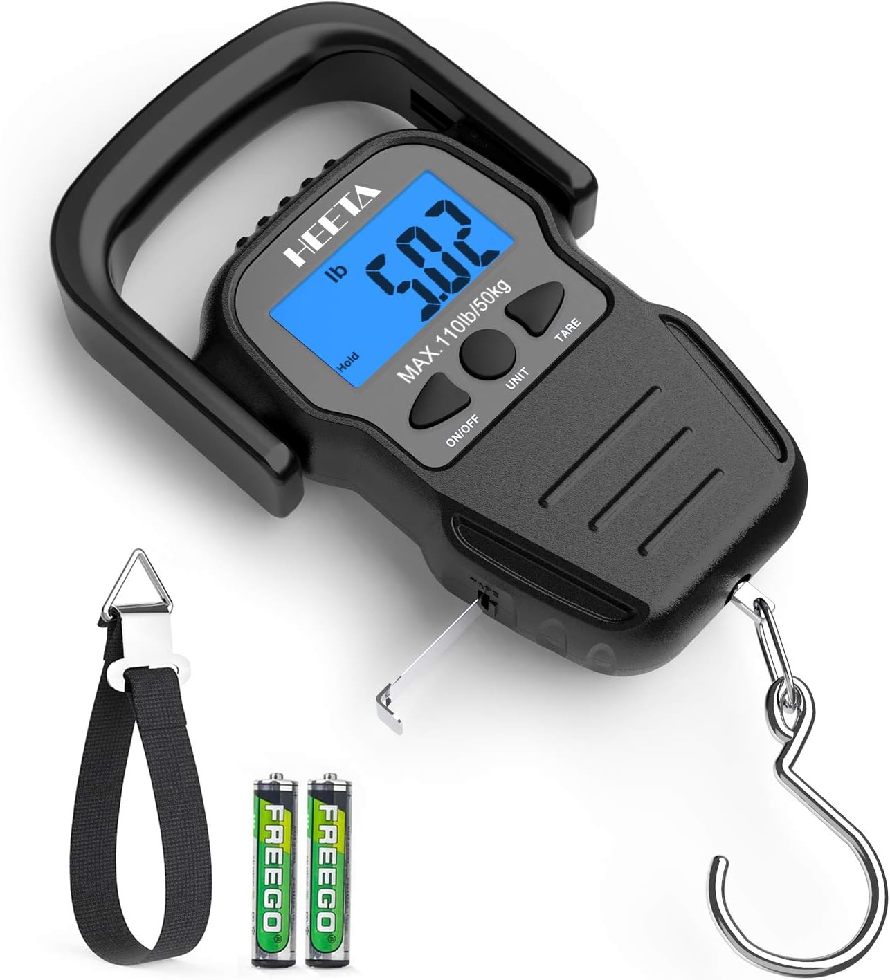 HEETA Fish Scale Digital Fishing Luggage Weight Scale with Measuring Tape
