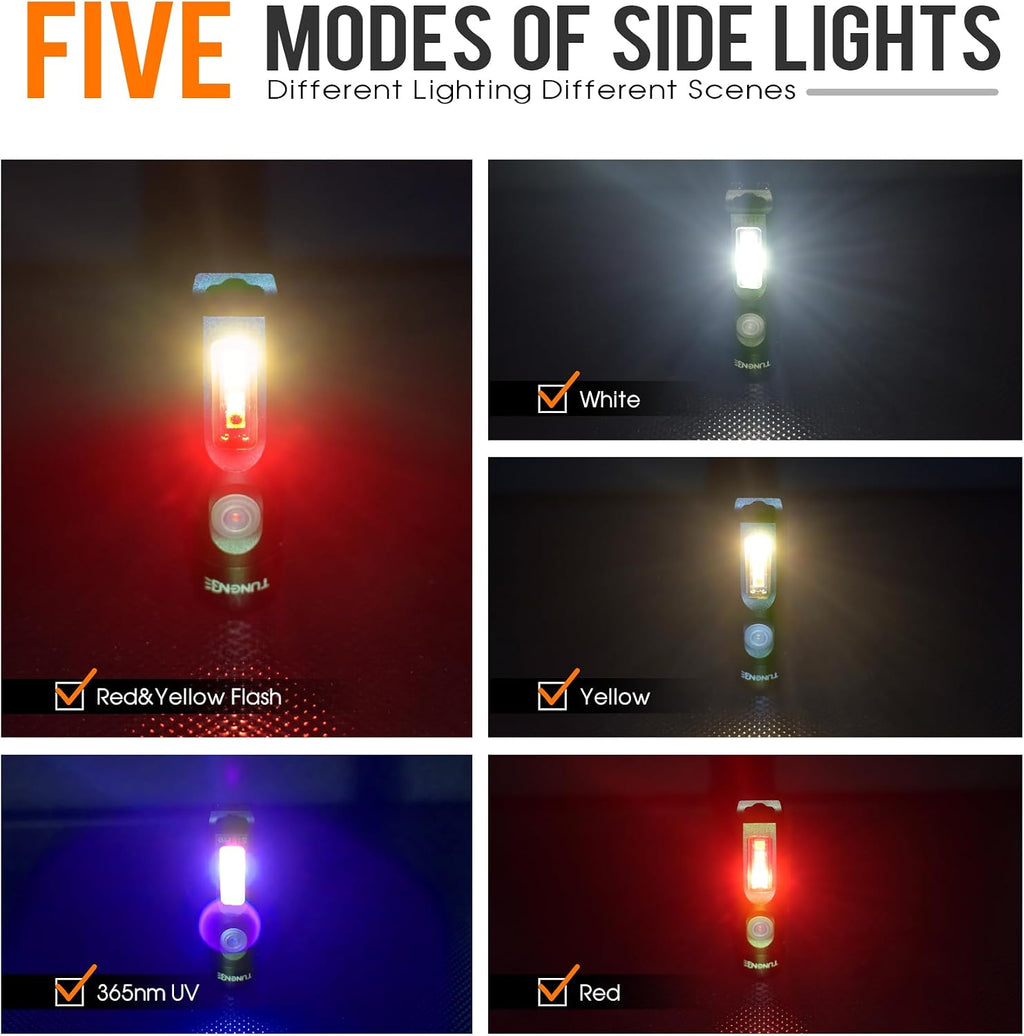 S15PRO Rechargeable keychain Flashlight,750 Lumen Mini light with COB