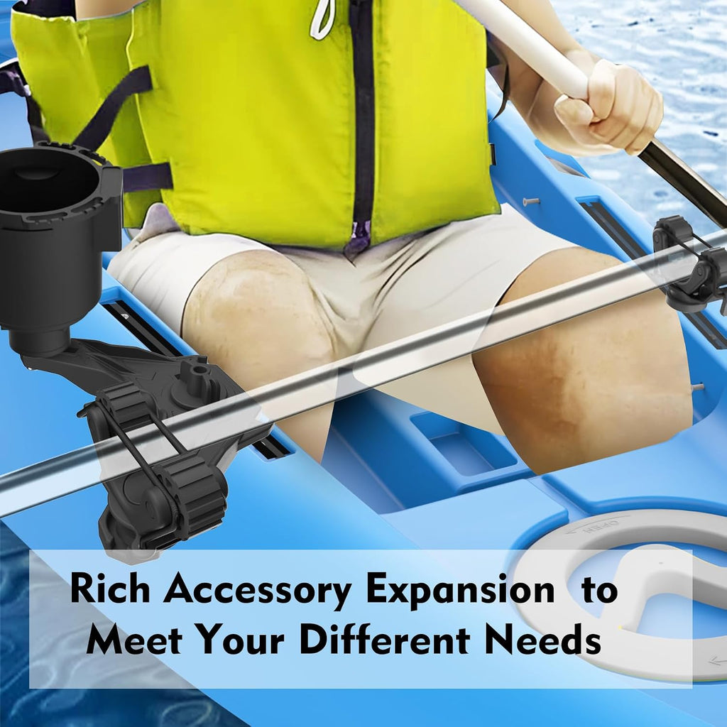 Multifunctional Kayak Paddle Holder, Space-Saving Kayak Paddle Holder, Offset Paddle Holder Kayak Track Mount, Kayak Rail Accessories for Fishing