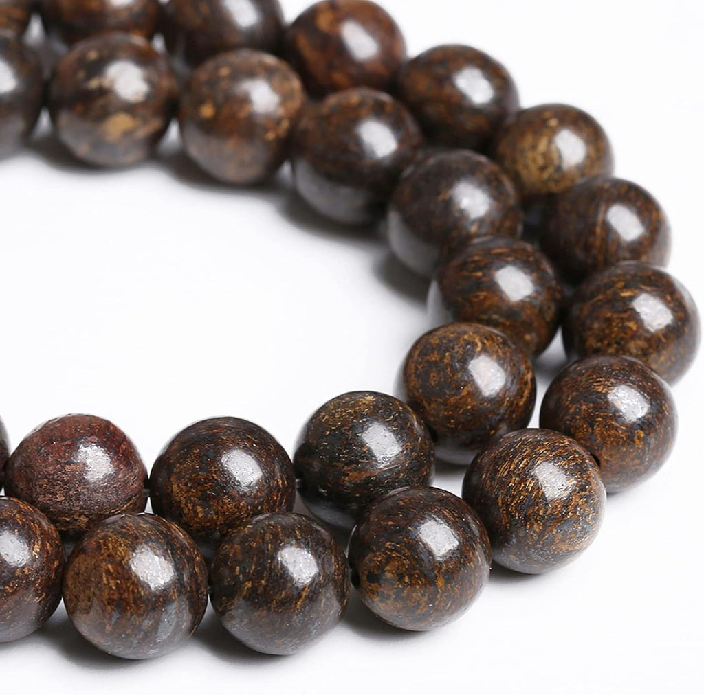 12MM 30PCS Natural Stone Bronzite Gemstone Spacer Loose Beads for Jewelry Making DIY Bracelet Necklace 1 Strand