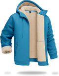 Boladeci Men's Sherpa Fleece Lined Hoodie Zip Up Heavyweight Winter Jacket