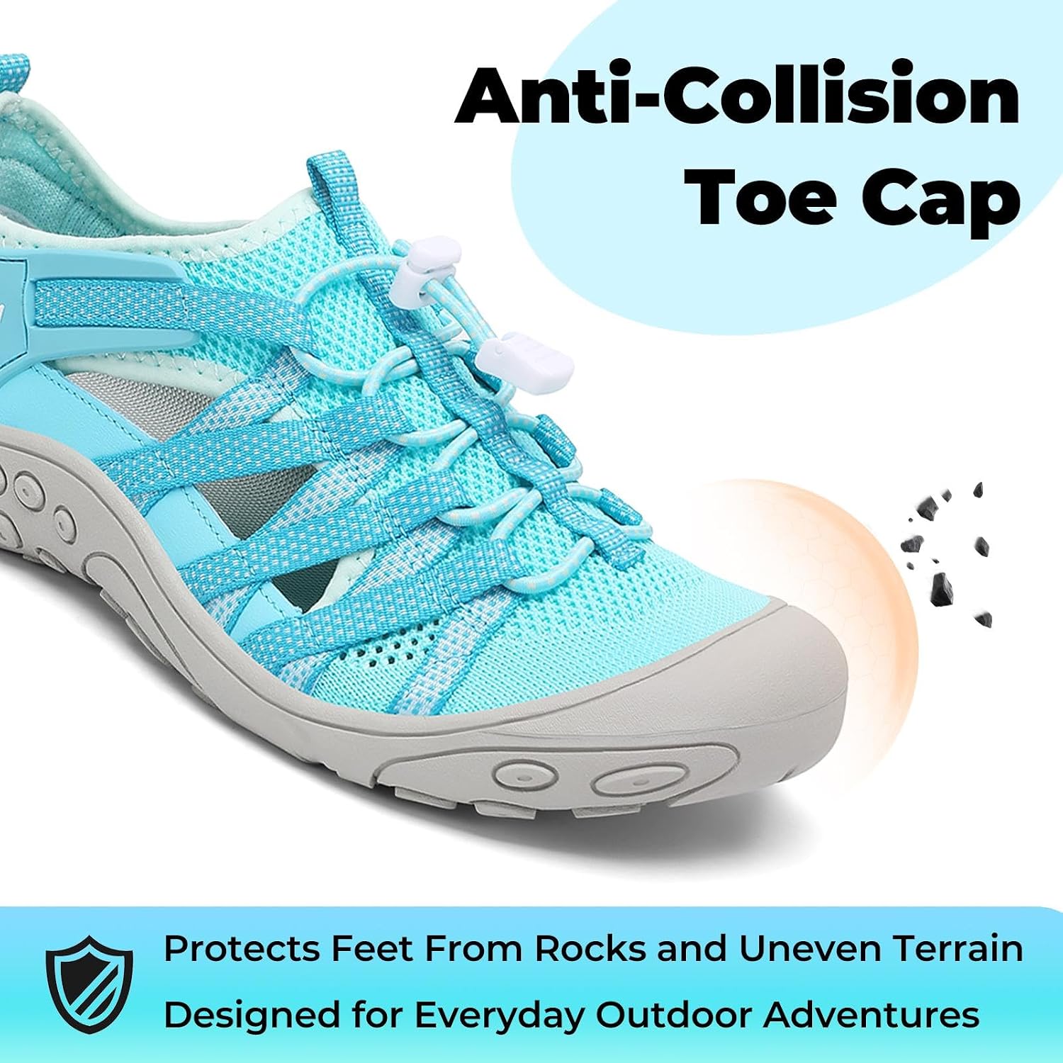 Mishansha Women’s Hiking Sandals Closed Toe, Lightweight Breathable Water Sandals, Non-Slip Outdoor Sport Sandal for Walking Trekking Beach