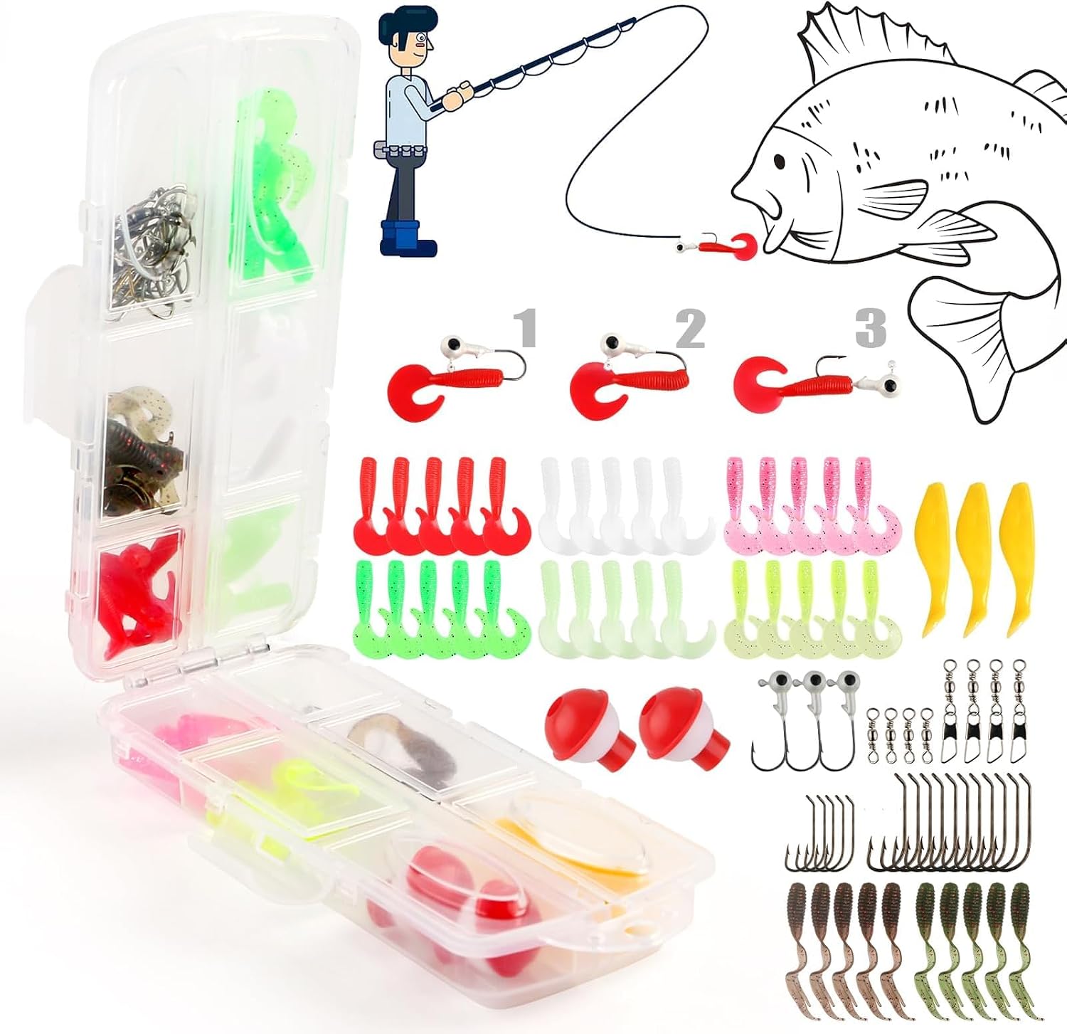 Fishing Rod Reel Full Kit Portable Travel Spinning Pole Reel Lure Carry Bag